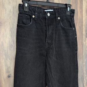 Zara Black Flare Wide Leg Women's High Rise Jeans 2                     M595